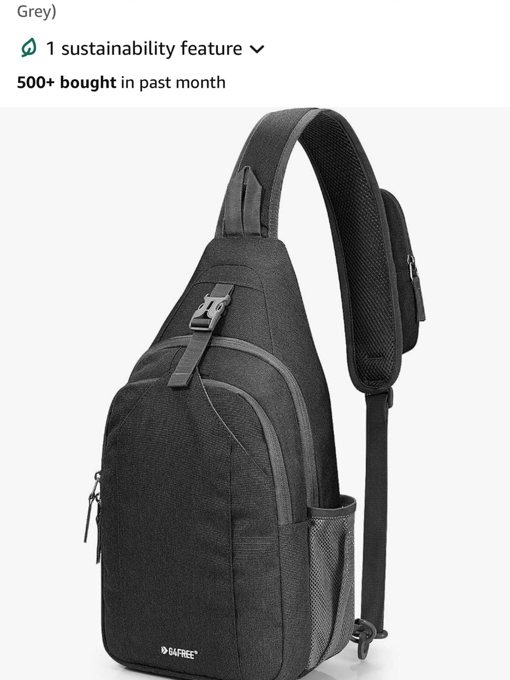 NWT G4FREE RFID Travel Sling Daypack - Picture 6 of 12